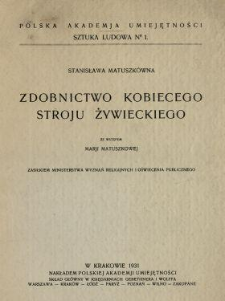 Zdobnictwo kobiecego stroju żywieckiego