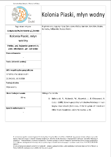 Kolonia Piaski, watermill