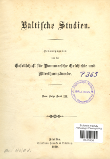 Baltische Studien. Neue Folge Bd. 3 (1899)