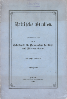 Baltische Studien. Neue Folge Bd. 21 (1918)