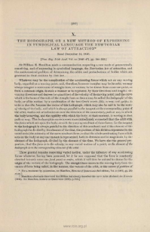 The Hodograph, or a new method of expressing in symbolical language the Newtonian Law of Attraction. (1846)