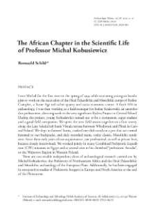 The African Chapter in the Scientific Life of Professor Michał Kobusiewicz