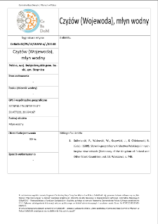 Czyżów (Wojewoda), watermill