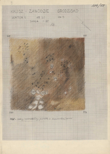 KZG, V 20 B, plan archeologiczny wykopu