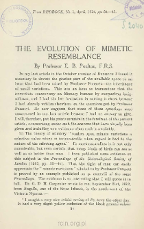 The evolution of mimetic resemblance