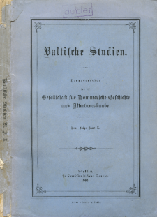 Baltische Studien. Neue Folge Bd. 10 (1906)