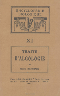 Trait&eacute; d'algologie : introduction &agrave; la biologie et &agrave; la syst&eacute;matique des algues