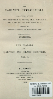 The history of maritime and inland discovery. Vol. 2.