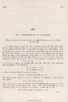 On a Singularity of Surfaces