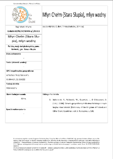 Młyn Chełm (Stara Słupia), watermill