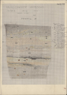KZG, V 20 D, profil archeologiczny E wykopu