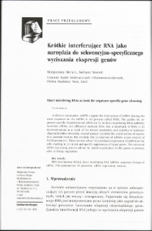 Short interfering RNAs as tools for sequence-specific gene silencing