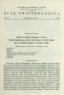 Results of ringing of European Corvidae