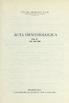 Acta Ornithologica ; t. 11 - Spis treści