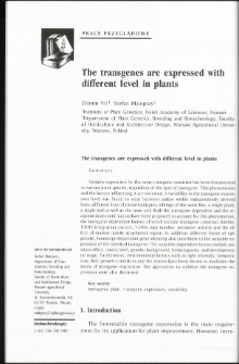 The transgenes are expressed with different level in plants