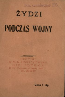 Żydzi podczas wojny