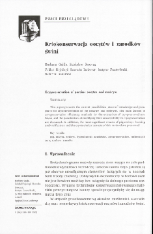 Cryopreservation of porcine oocytes and embryos
