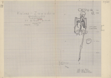 KZG, V 15 D, 20 B, plan archeologiczny wykopu, cmentarz (grób 9/60)
