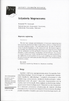Bioprocess engineering