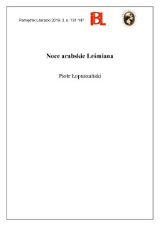 Noce arabskie Leśmiana