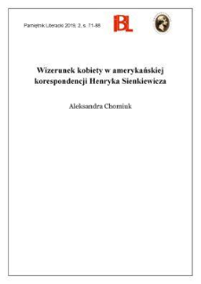Wizerunek kobiety w amerykańskiej korespondencji Henryka Sienkiewicza