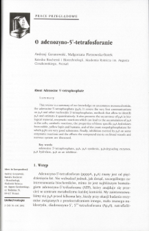 About Adenosine 5'-tetraphosphate