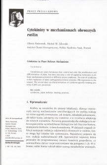 Cytokinins in Plant Defense Mechanisms