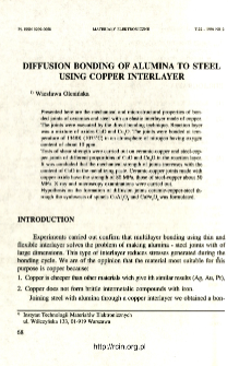 Diffusion bonding of alumina to steel using copper interlayer