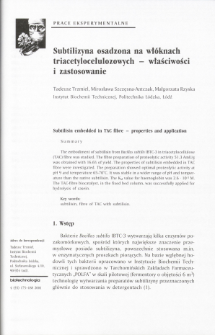 Subtilisin embedded in TAC fibre - properties and application