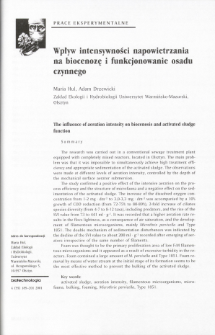 The influence of aeration intensity on biocenosis and activated sludgefunction