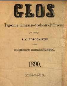 Głos : tygodnik literacko-społeczno-polityczny 1890 N.6
