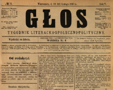 Głos : tygodnik literacko-społeczno-polityczny 1890 N.8