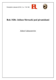 Rok 1836: Juliusz Słowacki pod piramidami