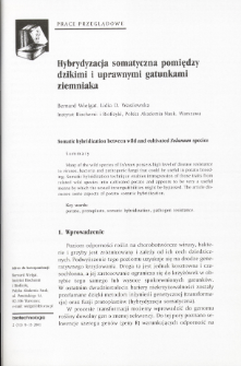 Somatic hybridization between wild and cultivated Solatium species