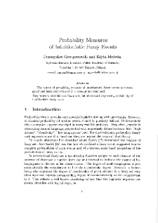 Probability measures of intuitionistic fuzzy events