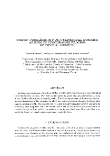 Stefan Problem in Non-Cylindrical Domains Arising in Czochralski Process of Crystal Growth