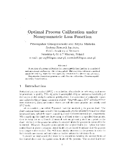 Optimal process calibration under nonsymmetric loss function