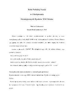 Rola polskiej nauki w zdobywaniu strategicznych rynk&oacute;w XXI wieku