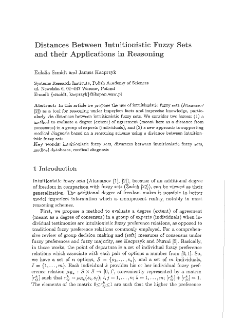 Distances between intuitionistic fuzzy sets and their applications in reasoning