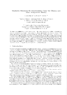 Similarity measures for intuitionistic fuzzy set theory and mass assignment theory