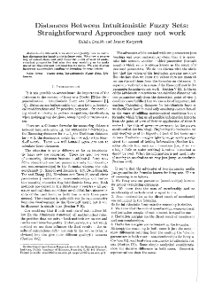 Distances between intuitionistic fuzzy sets: straightforward approaches may not work