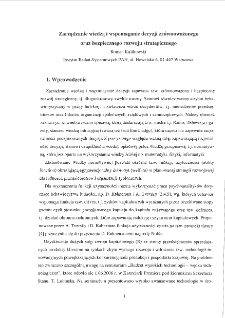 Zarządzanie wiedzą i wspomaganie decyzji zr&oacute;wnoważonego oraz bezpiecznego rozwoju strategicznego