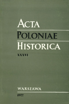 Acta Poloniae Historica. T. 36 (1977), Comptes rendus