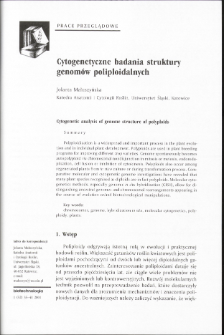 Cytogenetic analysis of genome structure of polyploids