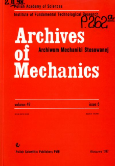 Archives of Mechanics Vol. 49 nr 6 (1997)