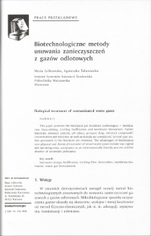 Biological treatment of contaminated waste gases