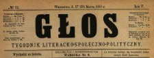 Głos : tygodnik literacko-społeczno-polityczny 1890 N.13