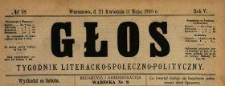 Głos : tygodnik literacko-społeczno-polityczny 1890 N.18