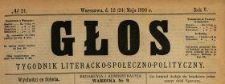 Głos : tygodnik literacko-społeczno-polityczny 1890 N.21