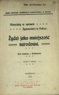 Żydzi jako mniejszość narodowa